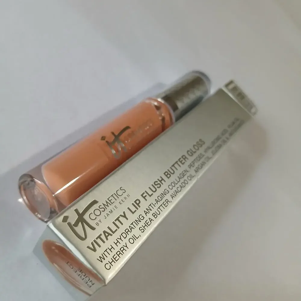 IT Cosmetics PERFECT NUDE Vitality Lip Flush Butter Gloss NEW IN BOX